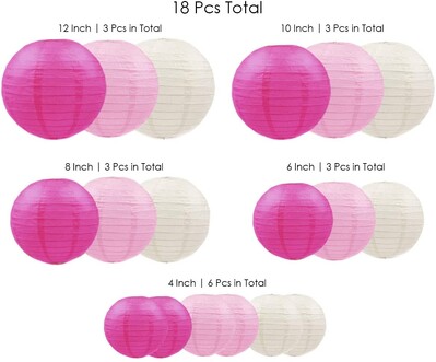 Dekoratív party papír lámpások 18 db arany fehér bézs kerek japán/kínai lámpás lámpás papír esküvői kültéri dekorációhoz