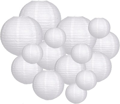 15 db zsályás zöld szett kerek papír lámpás kislány zuhanyozó dekorációhoz keresztelő parti dekorációhoz függő pompon kézműves dísz