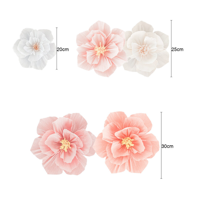 kerti papír virág Krepp papír virág készlet pillangó levelek háttér fal óvodai születésnapi parti kellékek lakberendezés