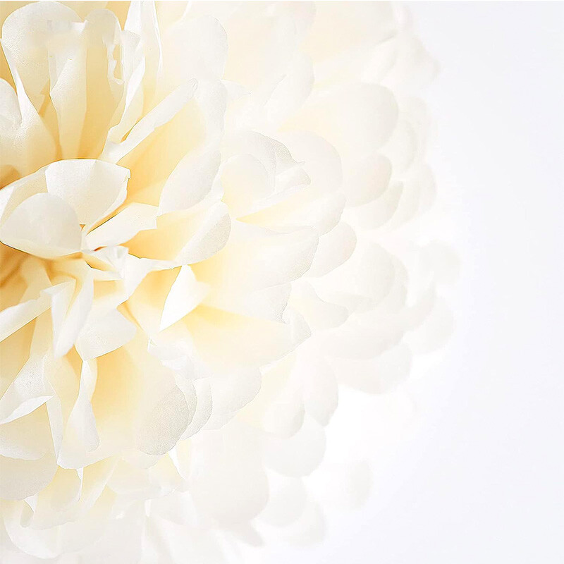 15db Arany Pezsgős Bézs Papír Pomponok Születésnapi Party Díszek Pöttyös Füzér Lógó Háttér újévi karácsonyi dekorációhoz