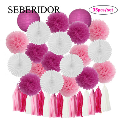 Μπομπονιέρα Καλοκαιρινής Γάμου Πράσινο Λευκό Σετ Κρεμαστό Χαρτί Φαναράκι Βεντιλατέρ Φούντα Κοριτσάκι Αγόρι Βάπτιση Διακόσμηση γενεθλίων Πομπον