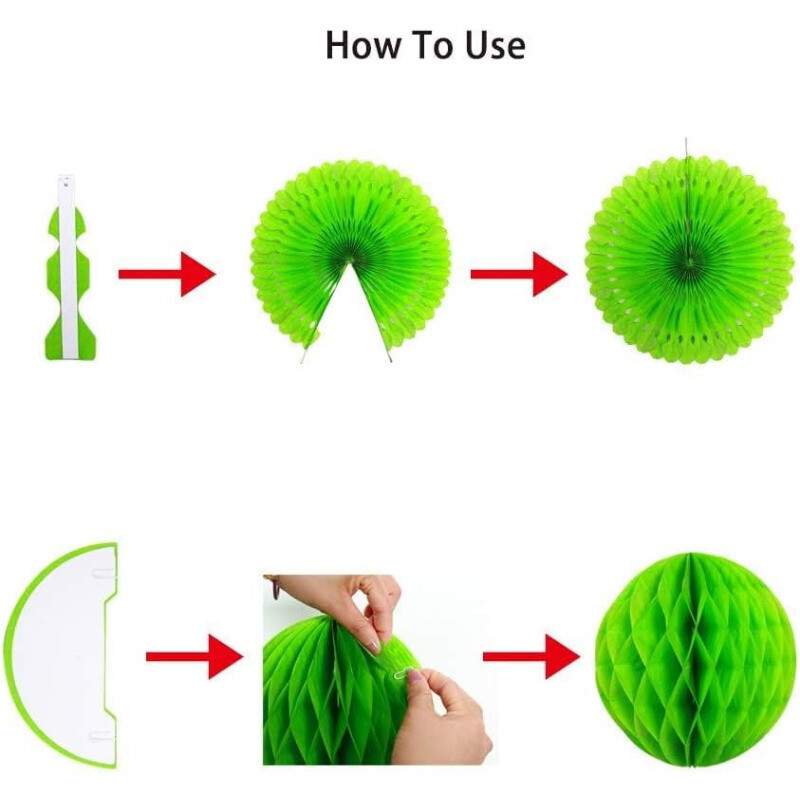 Csillogó zöld lóhere füzér, papírlegyező szövetpomponok ír születésnapi babazuhanyhoz Szent Patrik napi partidíszek