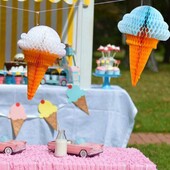 Banner din hârtie pentru înghețată, fără miros, piesă centrală pentru înghețată, indeformabil, ultra-ușor, accesoriu de petrecere, decorațiuni pentru înghețată