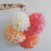 10 vnt. miela vaikiško dušo dekoracija 25 cm 10 colių servetėlės gėlės Popieriniai pom poms kamuoliukai žibintai Vakarėlio dekoras Amatų vestuvės