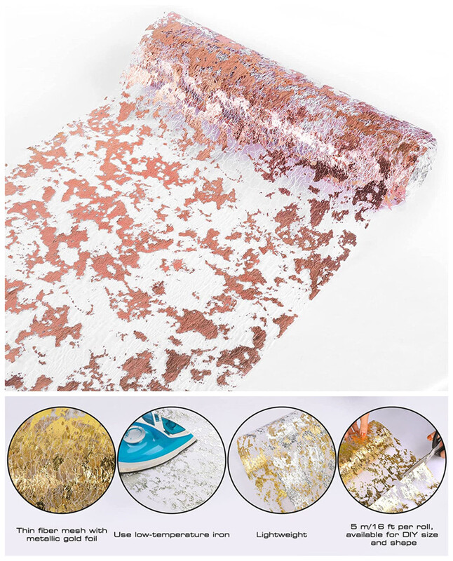 Csillogó fém fólia hálós asztali futók flitteres asztali futók arany/rózsaszín csillogó vékony esküvői parti asztal étkező dekoráció