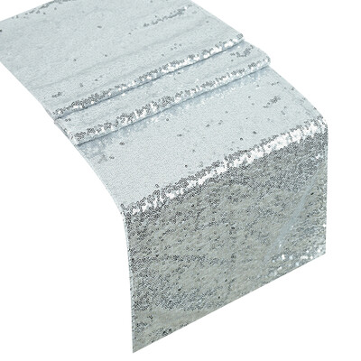 Csillogóan csillogó hímző asztali futók Rose Champagne Gold flitteres asztaltakaró esküvői parti ruhákhoz Chemin De Mariage