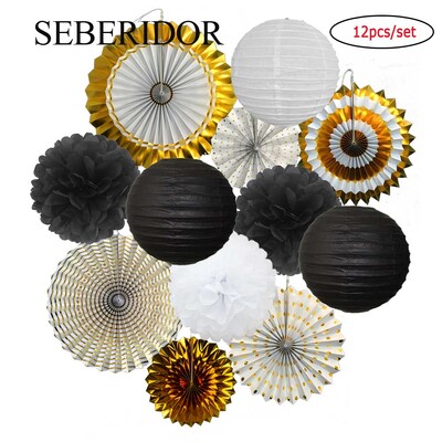 Χριστουγεννιάτικη μπομπονιέρα Μικτό κρεμαστό χαρτί βεντάλια στρογγυλό φανάρι Παιδικό αγόρι κορίτσι 1ο ντεκόρ γενεθλίων DIY Tissue Pompom Κόκκινο πράσινο