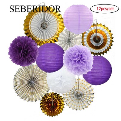 Χριστουγεννιάτικη μπομπονιέρα Μικτό κρεμαστό χαρτί βεντάλια στρογγυλό φανάρι Παιδικό αγόρι κορίτσι 1ο ντεκόρ γενεθλίων DIY Tissue Pompom Κόκκινο πράσινο