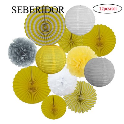 Χριστουγεννιάτικη μπομπονιέρα Μικτό κρεμαστό χαρτί βεντάλια στρογγυλό φανάρι Παιδικό αγόρι κορίτσι 1ο ντεκόρ γενεθλίων DIY Tissue Pompom Κόκκινο πράσινο