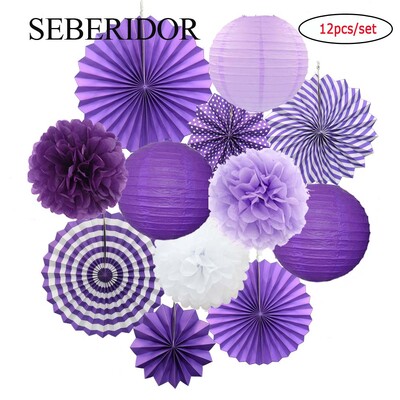 Χριστουγεννιάτικη μπομπονιέρα Μικτό κρεμαστό χαρτί βεντάλια στρογγυλό φανάρι Παιδικό αγόρι κορίτσι 1ο ντεκόρ γενεθλίων DIY Tissue Pompom Κόκκινο πράσινο