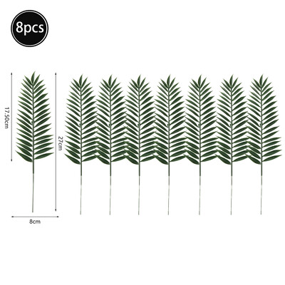 Mesterséges zöld trópusi pálmalevelek brazil levél dzsungel szafari születésnapi parti dekoráció esküvői otthoni asztaldísz hamis növény