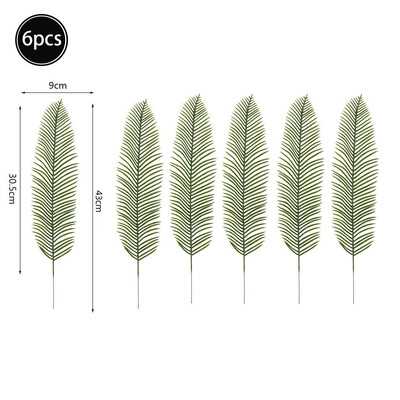 Mesterséges zöld trópusi pálmalevelek brazil levél dzsungel szafari születésnapi parti dekoráció esküvői otthoni asztaldísz hamis növény