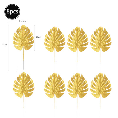 Mesterséges zöld trópusi pálmalevelek brazil levél dzsungel szafari születésnapi parti dekoráció esküvői otthoni asztaldísz hamis növény