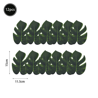 Mesterséges zöld trópusi pálmalevelek brazil levél dzsungel szafari születésnapi parti dekoráció esküvői otthoni asztaldísz hamis növény