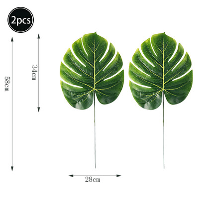 Mesterséges zöld trópusi pálmalevelek brazil levél dzsungel szafari születésnapi parti dekoráció esküvői otthoni asztaldísz hamis növény