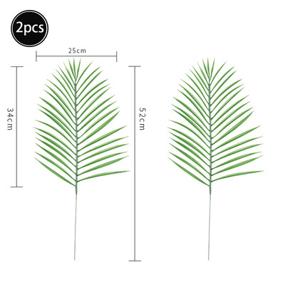 Mesterséges zöld trópusi pálmalevelek brazil levél dzsungel szafari születésnapi parti dekoráció esküvői otthoni asztaldísz hamis növény