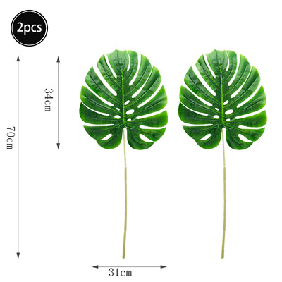 Mesterséges zöld trópusi pálmalevelek brazil levél dzsungel szafari születésnapi parti dekoráció esküvői otthoni asztaldísz hamis növény