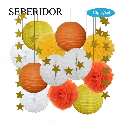 Zēna zēna meitenes kristību dekors, zils rozā 8 collu apaļš papīra laterna DIY kāzu ballītei, labvēlīga zaļa šūnveida auduma pompona dzimšanas dienas dāvana