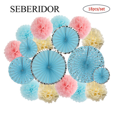 Ziemassvētku ballītes labvēlība Zelta zaļš komplekts Saliekams piekarināms papīrs, vēdekļpapīra salvete pompons bērnu dušai bērniem meitene zēna dzimšanas dienas dekors