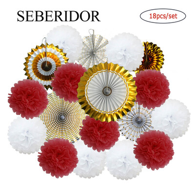 Ziemassvētku ballītes labvēlība Zelta zaļš komplekts Saliekams piekarināms papīrs, vēdekļpapīra salvete pompons bērnu dušai bērniem meitene zēna dzimšanas dienas dekors