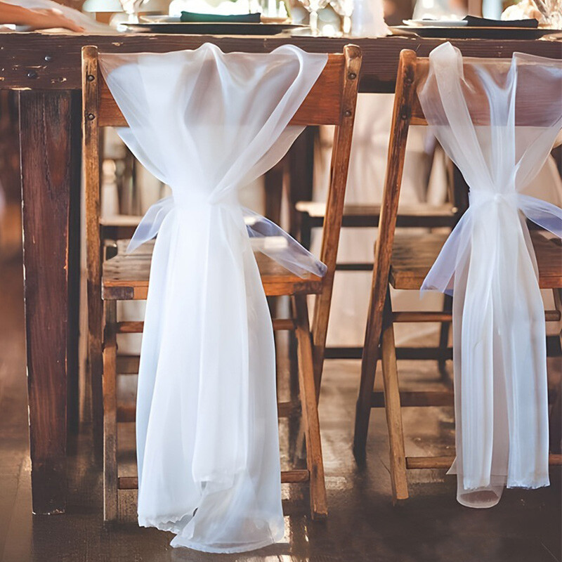 6 m pulmakaare eesriie šifoon organza tüll läbipaistvast kangast kardina kardinaga pulmatseremoonia taustadekoratsiooniga kaunistused