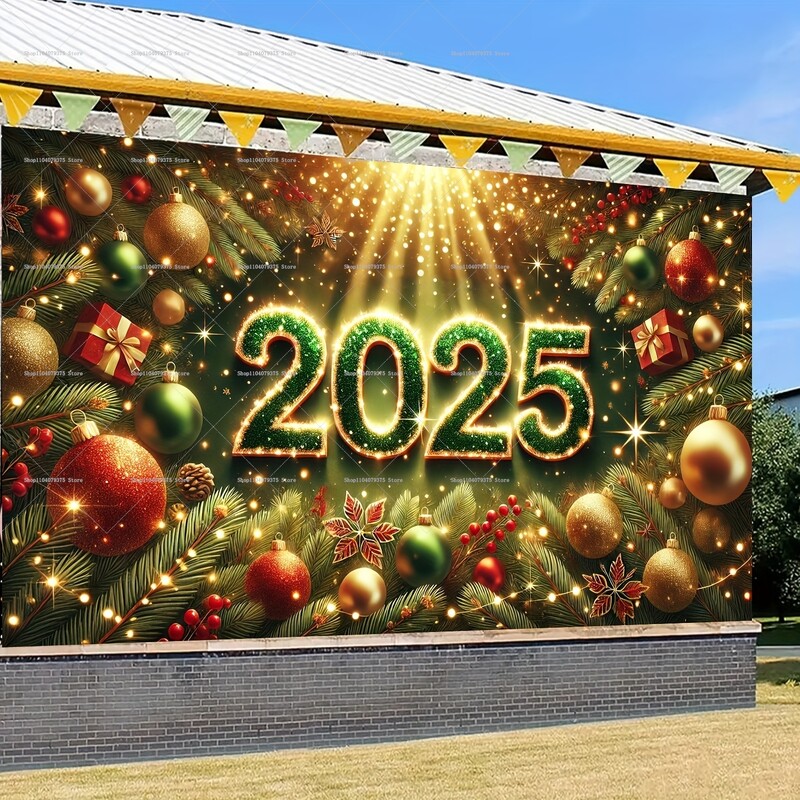 2025-ös újévi karácsonyi fotózás háttér karneváli születésnapi parti dekoráció Banner Photo Booth szoba fali dekorációja