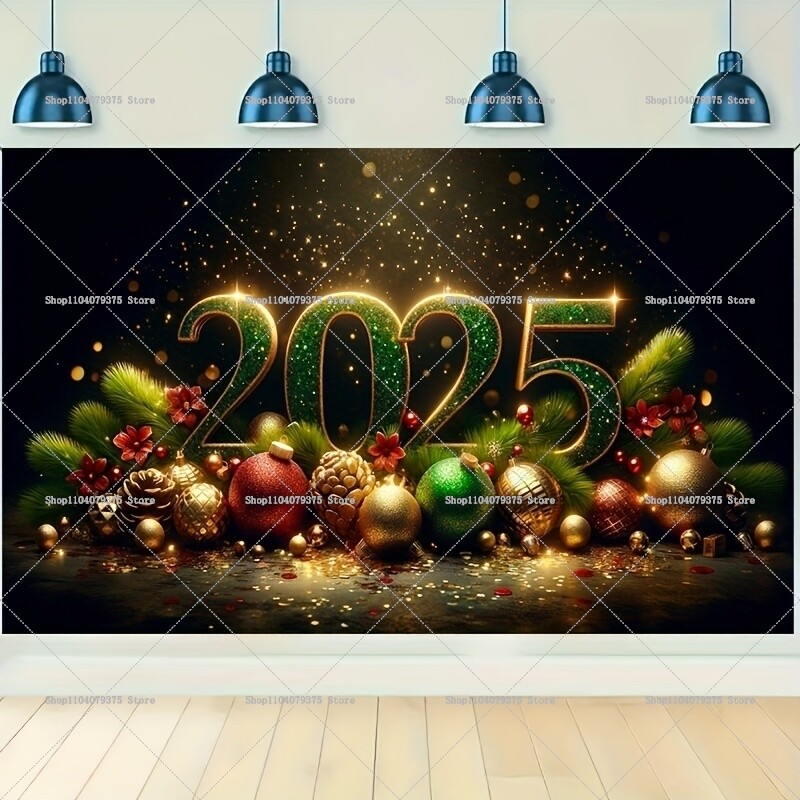 2025-ös újévi karácsonyi fotózás háttér karneváli születésnapi parti dekoráció Banner Photo Booth szoba fali dekorációja