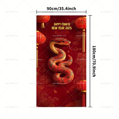 2025 A Kígyó Éve Tavaszi Fesztivál Ajtófotózás háttérparti Ajándékdísz Oroszlánajtós Photo Booth fali dekoráció