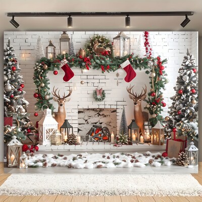 Mikulás füzér hóember fotózás háttér kellékek családi karácsonyi parti dekoráció újévi háttér borító