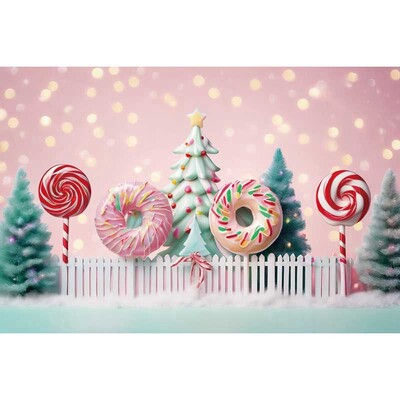 Priecīgus Ziemassvētkus, lielas egles fotogrāfijas fons 2025. gada Ziemassvētku Jaungada ballītes fona konfekšu žogs studijas fotoattēls, aizmugures pilieni