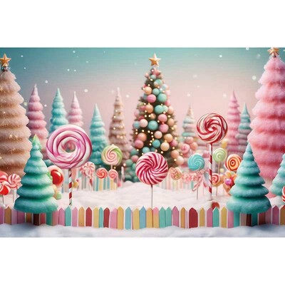 Priecīgus Ziemassvētkus, lielas egles fotogrāfijas fons 2025. gada Ziemassvētku Jaungada ballītes fona konfekšu žogs studijas fotoattēls, aizmugures pilieni