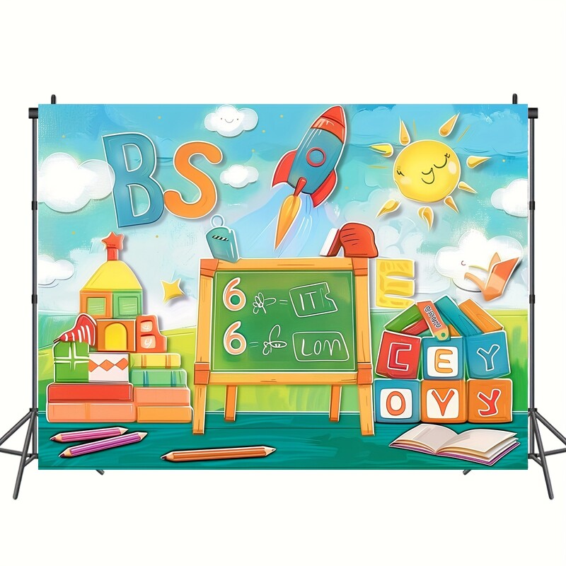 Ζωντανά πανό εορτασμού της επιστροφής στην πατρίδα - σχέδια μπλε ουρανού και πολύχρωμα κραγιόνια 