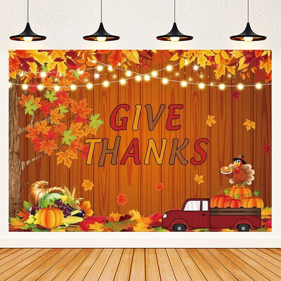 Őszi hálaadás napi téma őszi tök juhar elhagyja Törökország parasztház pajta aratás baba portré fotózás háttér kellék