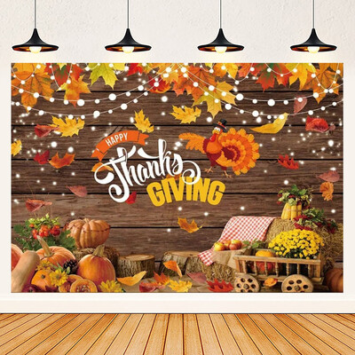 Őszi hálaadás napi téma őszi tök juhar elhagyja Törökország parasztház pajta aratás baba portré fotózás háttér kellék