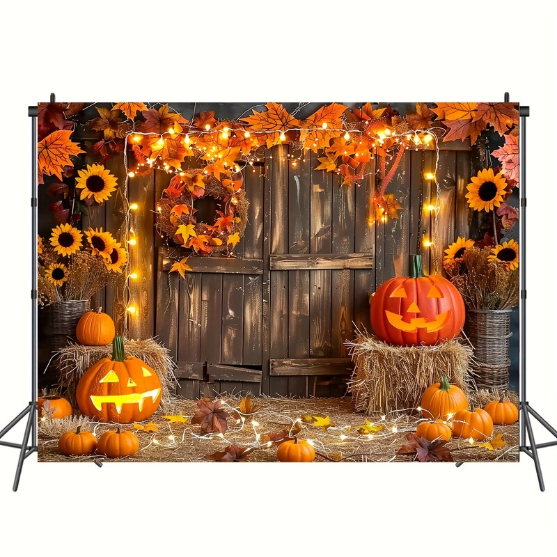 Élénk poliészter Halloween-háttér, többcélú, motor nélküli partidíszek fotózáshoz és fotófülkékhez