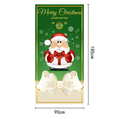 Újévi karácsonyi háttérdísz függőszövet karácsonyi ajtó háttér textil party dekoráció gobelin ajtóborító 2024