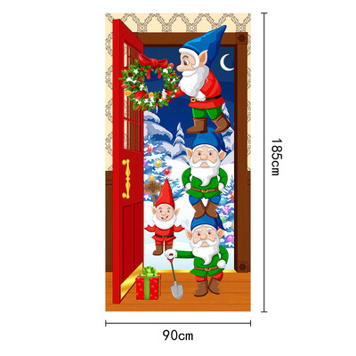 Poliészter karácsonyi hóember ajtószalag - ünnepi ajtóborító dekoráció, tökéletes beltéri és kültéri karácsonyi téli bulikhoz