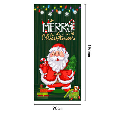 Poliészter karácsonyi hóember ajtószalag - ünnepi ajtóborító dekoráció, tökéletes beltéri és kültéri karácsonyi téli bulikhoz