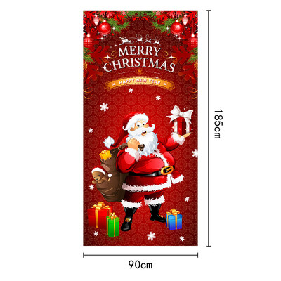Poliészter karácsonyi hóember ajtószalag - ünnepi ajtóborító dekoráció, tökéletes beltéri és kültéri karácsonyi téli bulikhoz
