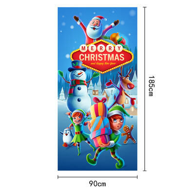 Poliészter karácsonyi hóember ajtószalag - ünnepi ajtóborító dekoráció, tökéletes beltéri és kültéri karácsonyi téli bulikhoz