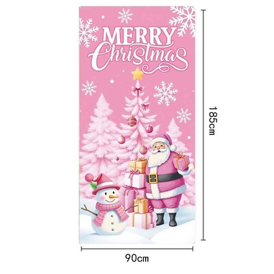 Poliészter karácsonyi hóember ajtószalag - ünnepi ajtóborító dekoráció, tökéletes beltéri és kültéri karácsonyi téli bulikhoz
