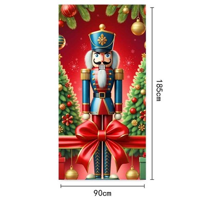 Poliészter karácsonyi hóember ajtószalag - ünnepi ajtóborító dekoráció, tökéletes beltéri és kültéri karácsonyi téli bulikhoz