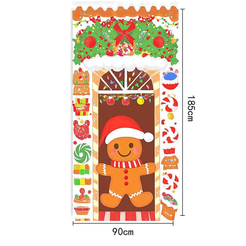 Poliészter karácsonyi hóember ajtószalag - ünnepi ajtóborító dekoráció, tökéletes beltéri és kültéri karácsonyi téli bulikhoz