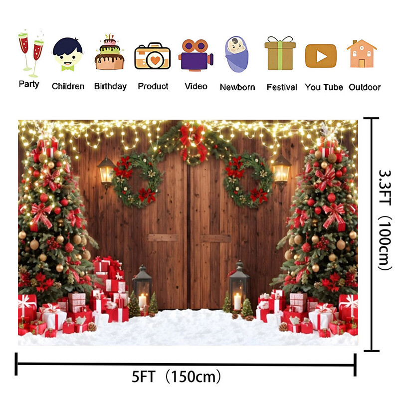 Boldog karácsonyt Háttér Karácsonyfa karácsonyi díszek ablak Családi babaportré fotózás háttér party dekoráció fotó