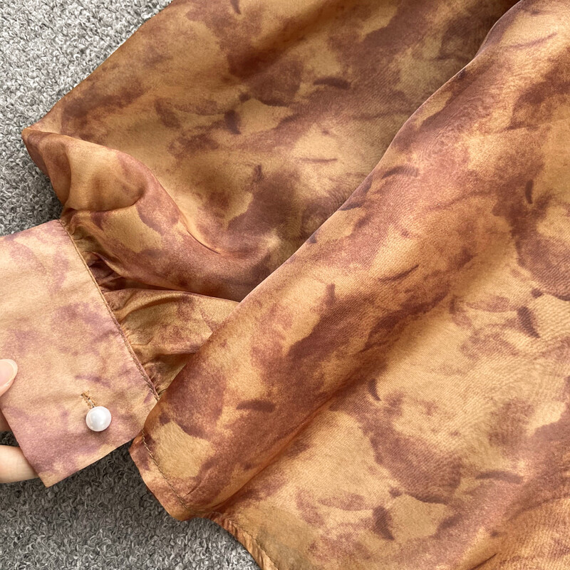 Vintage Rhine Stone Lantern hosszú ujjú blúz Vékony elegáns divatos Crop felső szexi tavaszi nyári női ing