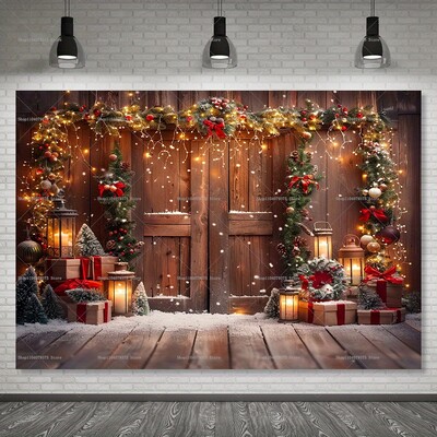 Karácsonyi karnevál Karácsonyfa téma fotózás háttér Mikulás party dekoráció Banner Photo Booth szoba dekoráció