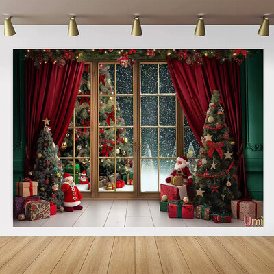 Kalėdų Senelio gatvės namo priekio fonas Vaikų kūdikių fotografijos rekvizitai Vaikų suaugusiųjų vakarėlio Kalėdų fotografijos fonas