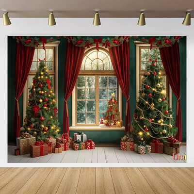 Kalėdų Senelio gatvės namo priekio fonas Vaikų kūdikių fotografijos rekvizitai Vaikų suaugusiųjų vakarėlio Kalėdų fotografijos fonas