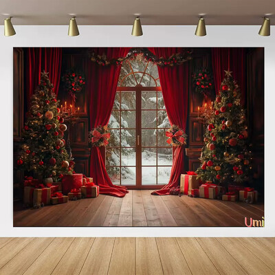 Kalėdų Senelio gatvės namo priekio fonas Vaikų kūdikių fotografijos rekvizitai Vaikų suaugusiųjų vakarėlio Kalėdų fotografijos fonas