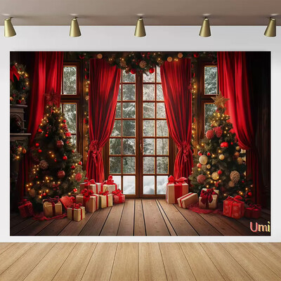 Kalėdų Senelio gatvės namo priekio fonas Vaikų kūdikių fotografijos rekvizitai Vaikų suaugusiųjų vakarėlio Kalėdų fotografijos fonas